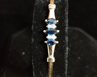 Sapphire & Diamond 14 kt Yellow Gold Bracelet