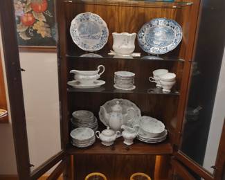 Lighted China Cabinet & Haviland China