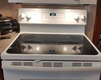 GE Glass Top Stove and Microwave