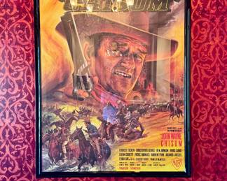 Vintage Chisolm original lithograph movie poster on acid-free barrier paper and linen lined to museum paper standards, custom framed