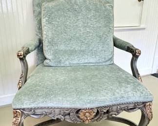 William Wesley carved French occasional chair