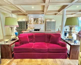 Hickory Chair Co. Hepburn sofa covered with Calvin mohair