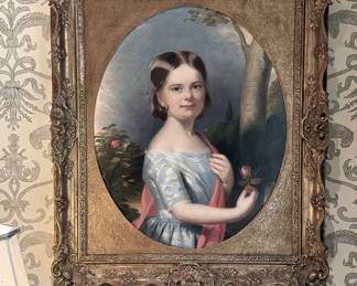 19th Continental portrait of a young girl 