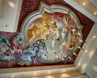 Ceiling mural in Theater Lobby
