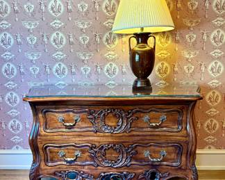 Francesco Molon carved walnut custom made chest in Italy