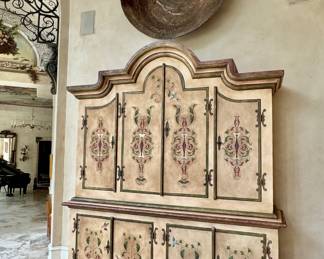 Roberta Schilling stenciled cabinet custom painted by Andrew Abramov