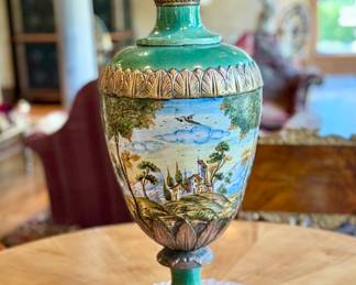 Italian hand painted vase