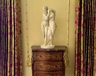 The Lovers, Italian carrera marble sculpture 