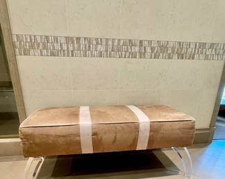 Designer lucite  leg spa bench