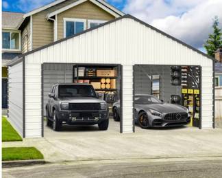 Unused 2024 Portable Metal Shed 23 x 22FT.