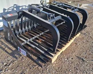 Unused 2024 JCT 84-inch Skid Steer Rock Grapple Bucket