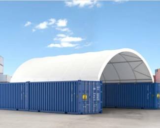 Unused 2024 Gold Mountain-C2040-300gsm PE Dome Container Shelter