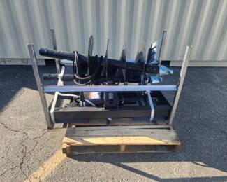 Unused 2024 JCT Skid Steer Hydraulic Auger Drive & Bits (quick attach,12 in.& 18 in. Alloy bits)