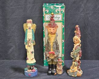 3 Pencil Bear & Angel Figurines