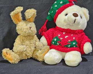 Christmas Bear & Articulated Bunny