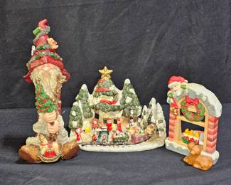 Christmas Candle Holders & Figurine