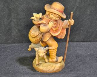 Anri Ferrandiz "Spreading the Word" Carved Fig..