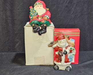 Santa Stocking Holder & Santa Tabletop Figurine