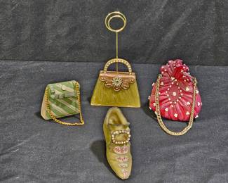 Decorative Resin Purses, Shoe, & Photo Stand