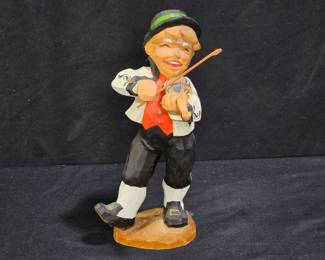 Henning Prillar-Guri "Boy with Violin" Carved Fig.