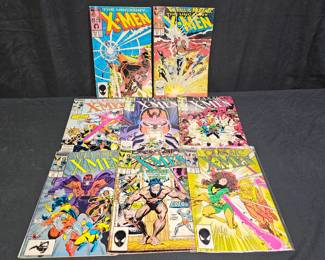 Eight 1987 X-Men Comic Books