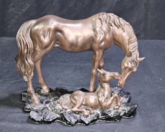 Mare & Foal Statue
