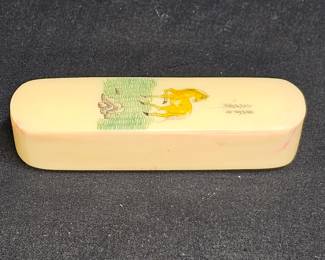 Vintage Bakelite Asian Seal Stamp with Case
