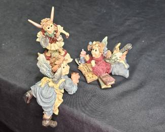 3 Boyd's Wee Folkstone Faerie Shelf Sitter & Figs.