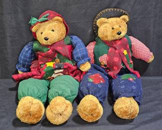 2 Prima Creation Christmas Teddy Bears