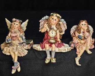 3 Boyd's Wee Folkstone Faerie Shelf Sitter Figs.