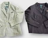 Vintage Ralph Lauren Herringbone Pattern and Striped Blazers Size 18W
