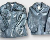 Vintage Alfani Woman Leather Bomber Jacket Size 1X and Avanti Leather Jacket Size Small
