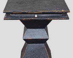Vintage Abstract Modern Wood Painted Side Table with 1 Draw
