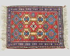 Vintage Small Hand Knotted Wool Persian Tribal Area Rug
