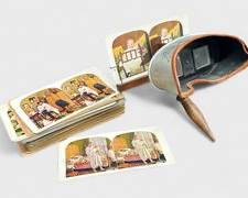 Antique Perfectscope Stereo Viewer Stereoscope with 33 Cards Trademark U.S.A Patent Oct 15 1895
