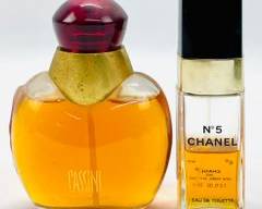 CHANEL N 5 1.2Oz Perfume(Half Empty) And CASSINI 3.5Oz Vintage Perfumes Lot Of 2
