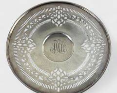 228 Grams Fine Gorham Sterling Silver Pierced Plated - Monogrammed Dish
