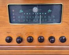 Vintage FISHER Stereo Cabinet w/ Turntable "The Fisher" 105 -125 Volts 50 - 60 Cycles 200 Watts Serial No. 107685 Chassis No. K-15 and Tube Amp Receiver
