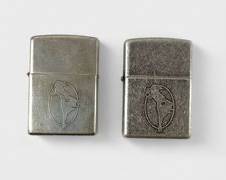 2 Zippo Windy Girl Silverplated Lighters
