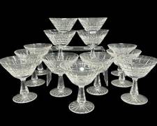Fine Waterford 5" High Crystal Martini Glass Set of 13
