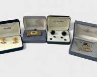 Mens Cufflink, Money Clip, Button Lot! Pierre Cardin, Swank All In Original Boxes
