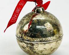 Towle 2.5" Sterling Silver Sleigh Bell Holiday Christman Ornament 2.5
