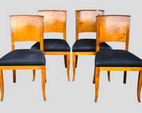 4 Sacchetto Fratelli Italian Biedermeier Style Side Chairs
