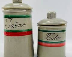 Baldelli Italian Ceramics Lidded Humidors Canisters
