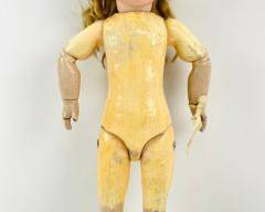 Antique 18 Germany Marked A M Porcelain Doll W/ Composition Body
