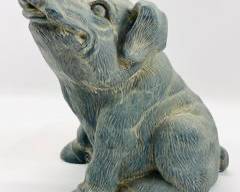 10" Charming Garden Figural Pig Decor with Playful Expression
