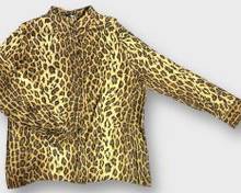 Vintage Ralph Lauren Cheetah Print Flowy Button Up Blouse Shirt

