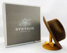 NIB STETSON Walnut Fedora Hat Stratoliner, Bound, Regular ROYAL Brim 2.5 Size 7 1/8

