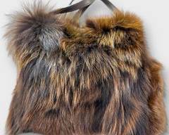 Vintage Lord & Taylor 100% Fox Fur Small Shoulder Bag
