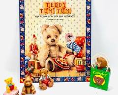 Vintage The Teddy Tum Tum Toy Company London England Teddy & Toys Tin Sign, Vintage 1998 Mini Corduroy Bear Toy Teddy Bear with Original Bag Eden Gift, Figural Bear And Bear Trinkets
